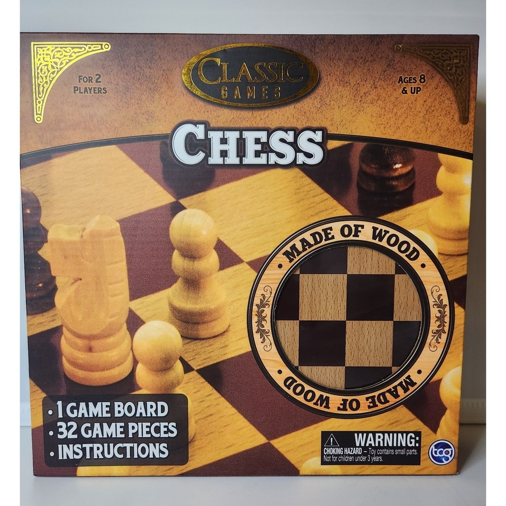 Brand New! Chess Board Game By Classic Games TCG Toys Includes 32 Pieces- Gift!
